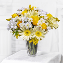 Full of Joy Bouquet: yellow Roses, Gerberas and Daisies