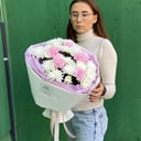 Ramo de crisantemos con claveles