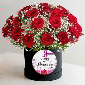 Hat box with flowers 'Women's Day Special Box'