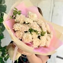 Mono bouquet of delicate carnations