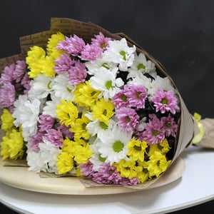 Bouquet of chamomile spray chrysanthemums