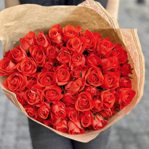 51 orange roses bouquet