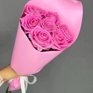 Bouquet of 7 pink roses