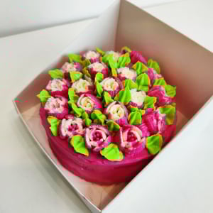 Bento cake - postcard "Bouquet of flowers"