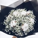 Bouquet 'Snow white with cotton'