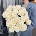 Bouquet of 25 white roses "Angel"