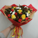 Bouquet of Chrysanthemums, Roses and Alstroemeria