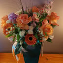 Flower arrangement in a box