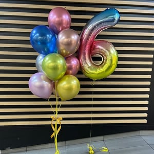Balloon Set 111 - balloons with the number 6
