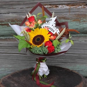 Bouquet for the teacher on September 1st