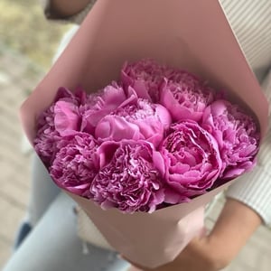Bouquet '9 pink peonies'