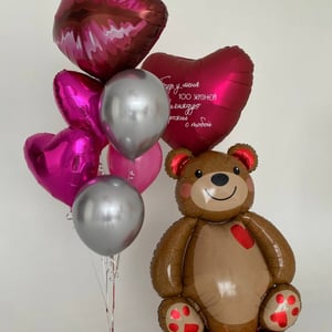 Set of balloons "March 8 and hearts" (aerodesign)