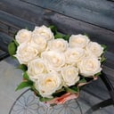 Heart of white roses