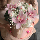 Hat box with flowers 'My candy'