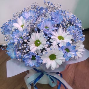 Blumenbox 'Composition "Chamomile" blue'