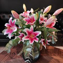Bouquet of oriental lilies