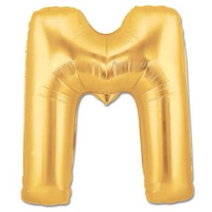 Letter M Gold Foil Balloon