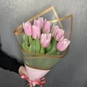 Bouquet of 9 pink tulips