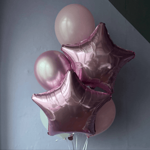 Pink set of balloons with stars