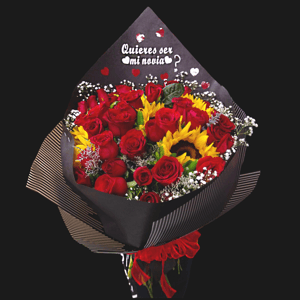 Bouquet 'Do you want to be my girlfriend?'