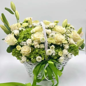 Flower basket 'Green Morning'