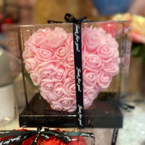 Foam Rose Heart in Packaging
