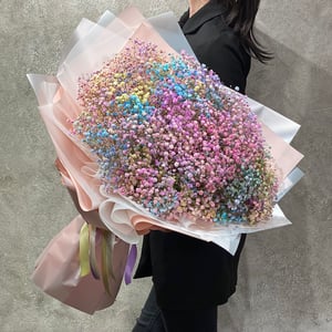 Huge bouquet of gypsophila