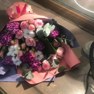 Blumenstrauß 'Bouquet with cotton'