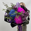 Bouquet of Chrysanthemums, Dianthus and Delphiniums