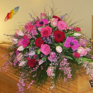Sarggesteck pink