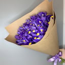 Irises in craft paper