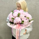 Peonies Sarah Bernhardt in a box