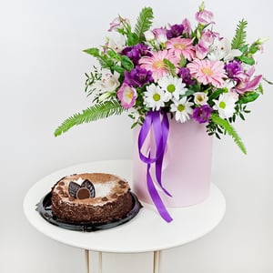 The "Poem" composition with a cake
