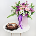 The "Poem" composition with a cake