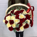 Flower basket '51 roses in a basket'
