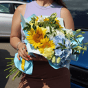 Sunflower, Hydrangea and Lisianthus Bouquet
