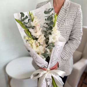 Strings of Love Bouquet with 3 gladioli