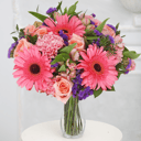 Bouquet 'Flamingo: Roses, Carnations and Gerberas'