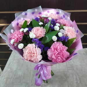 Blumenstrauß 'Rosa sortiert'