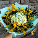 Bouquet of hydrangea and solidago