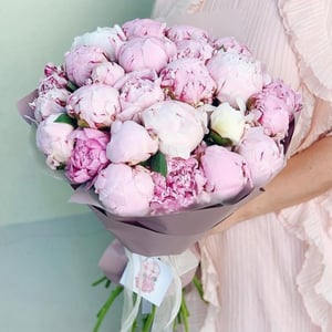 Bouquet of 25 peonies
