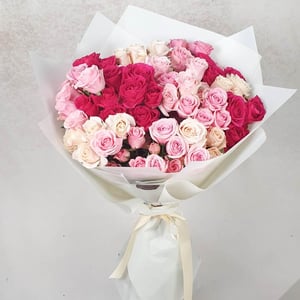 Blumenstrauß 'Bouquet aus rosa Spray-Rose'