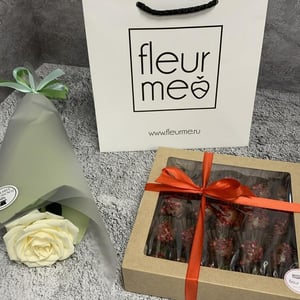 Combo set "Laffre" with one rose