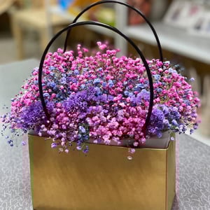 Caja de flores 'Bolsa con flores secas'