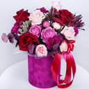 Hat box with flowers 'My beauty'