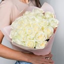 Bouquet of white roses 25 pcs