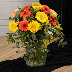 Ramo gerberas naranjas y amarillas