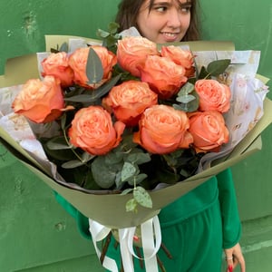 Bouquet of peony roses