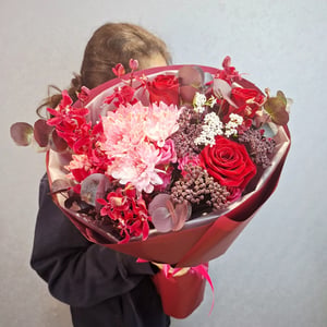 Blumenstrauß 'Luxuriöses Bouquet mit Rosen, Chrysanthemen und'