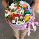 Flowers and macarons
